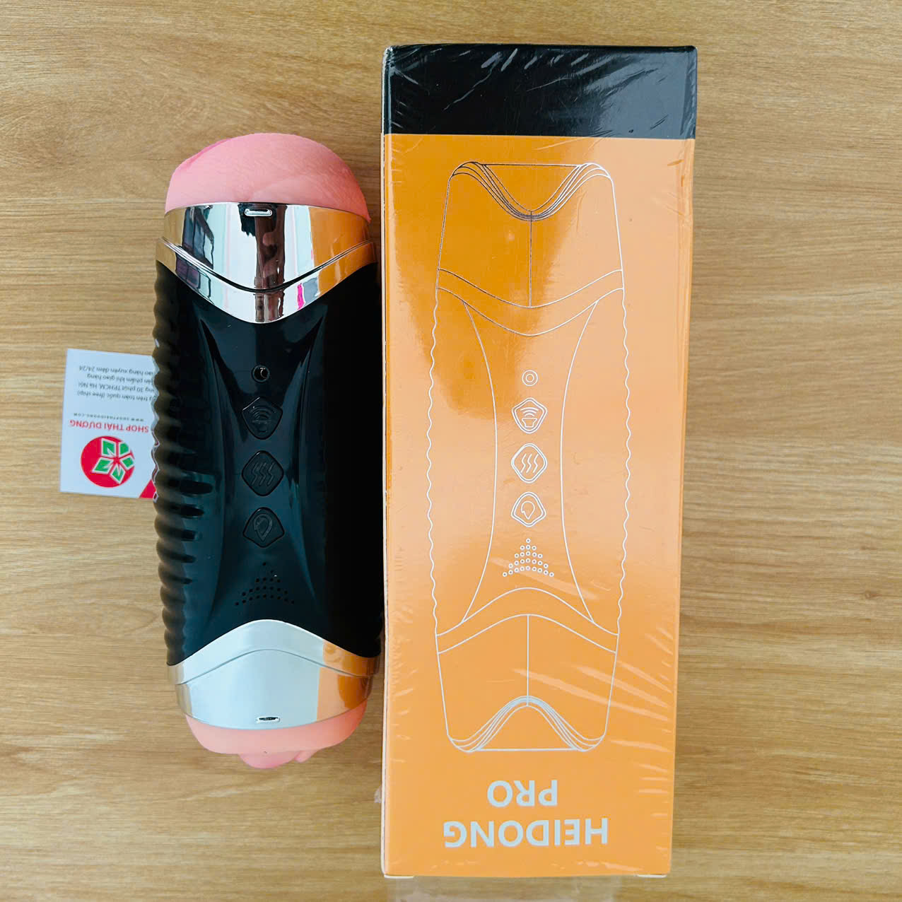 Âm Đạo Giả 2 Đầu Heidong Pro Rung Sưởi Ấm Nhiều Chế Độ Nam