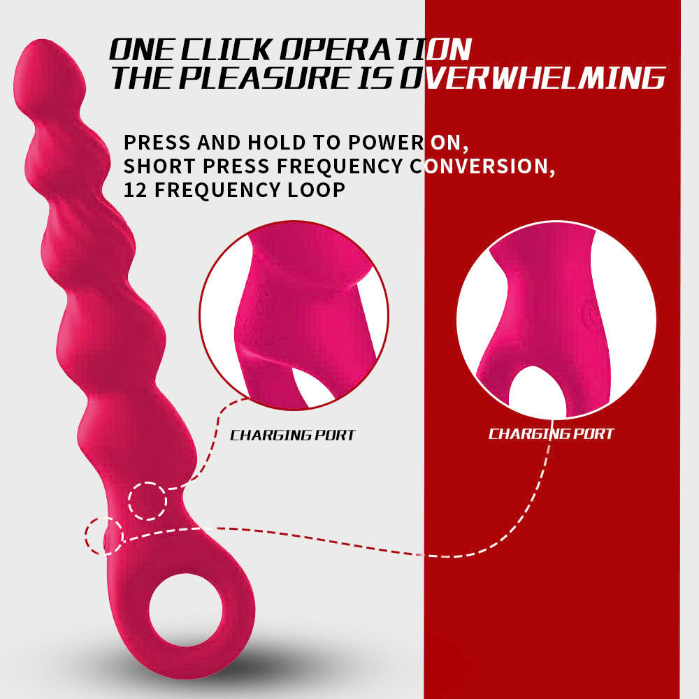 Que Rung Hậu Môn Anal Tamponade Dạng Xoắn Ốc 12 Chế Độ Rung