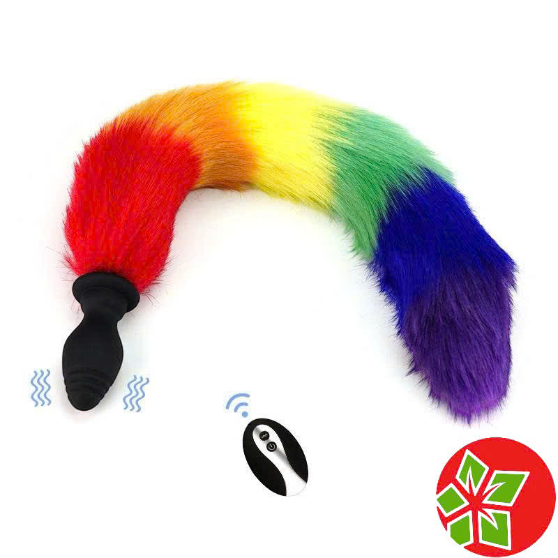 Đuôi cáo silicon cosplay rung mạnh, điều khiển từ xa 10 chế độ Đuôi cáo silicon cosplay rung mạnh, điều khiển từ xa 10 chế độ